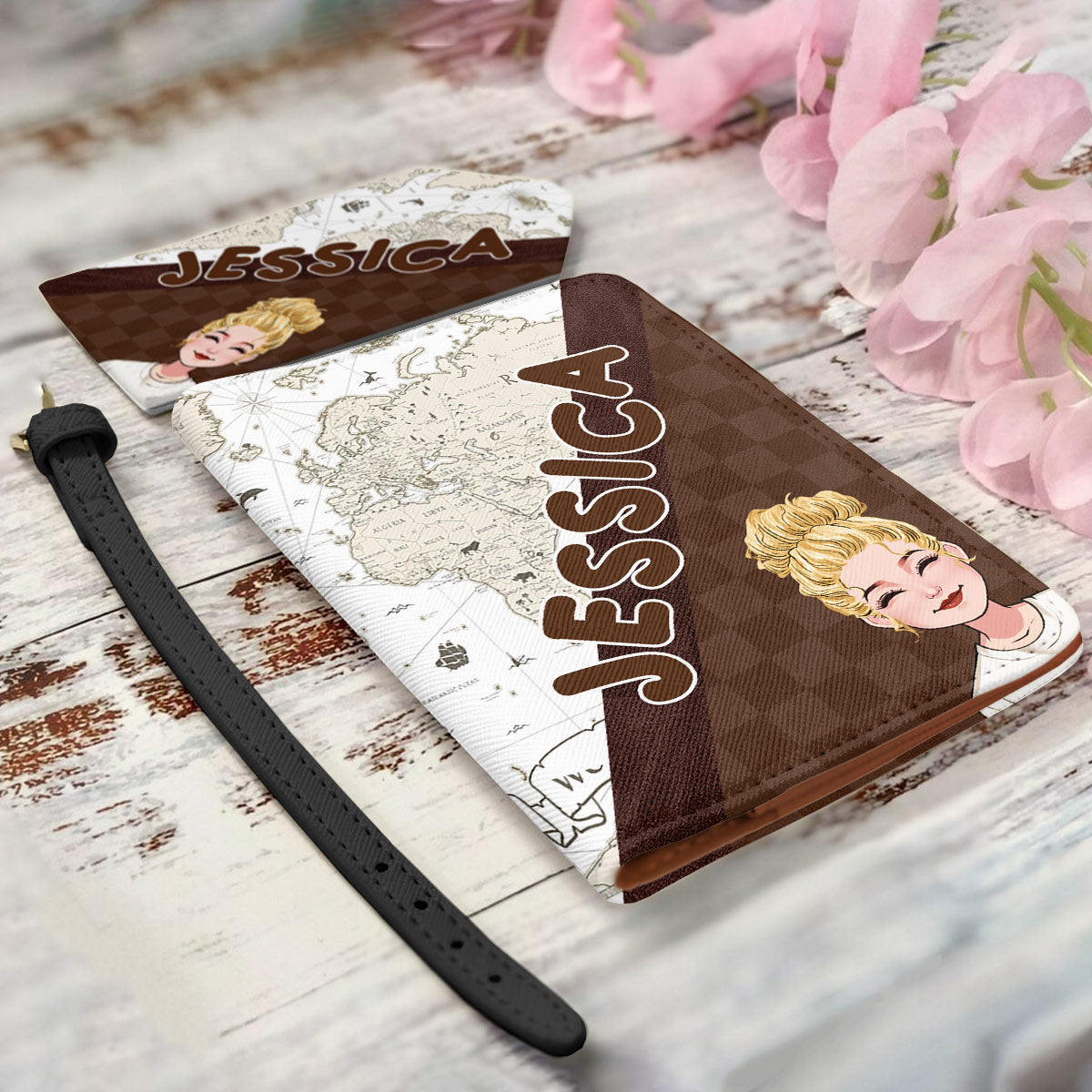 Adventure Awaits - Personalized Travelling Leather Luggage Tag & Passport Holder