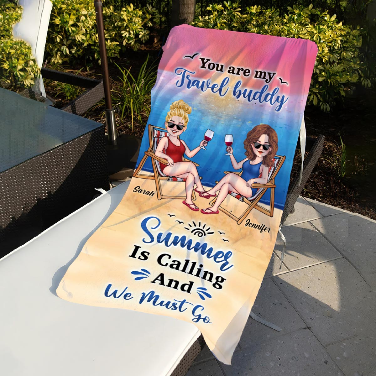 Time To Seas The Day - Personalized Sea Lover Beach Towel