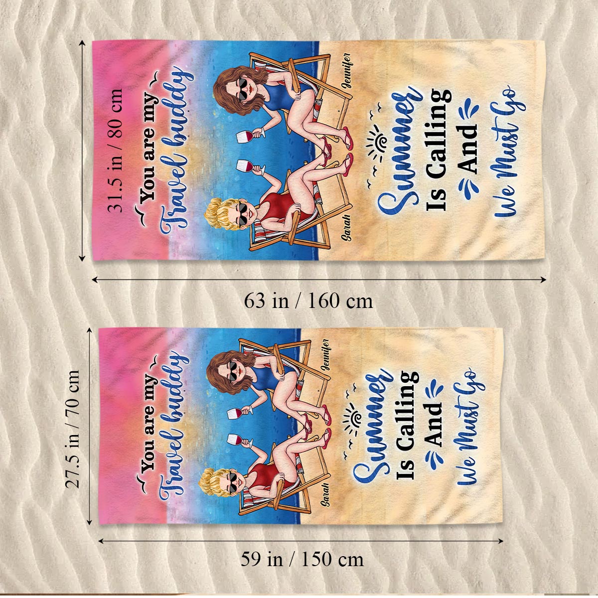 Time To Seas The Day - Personalized Sea Lover Beach Towel