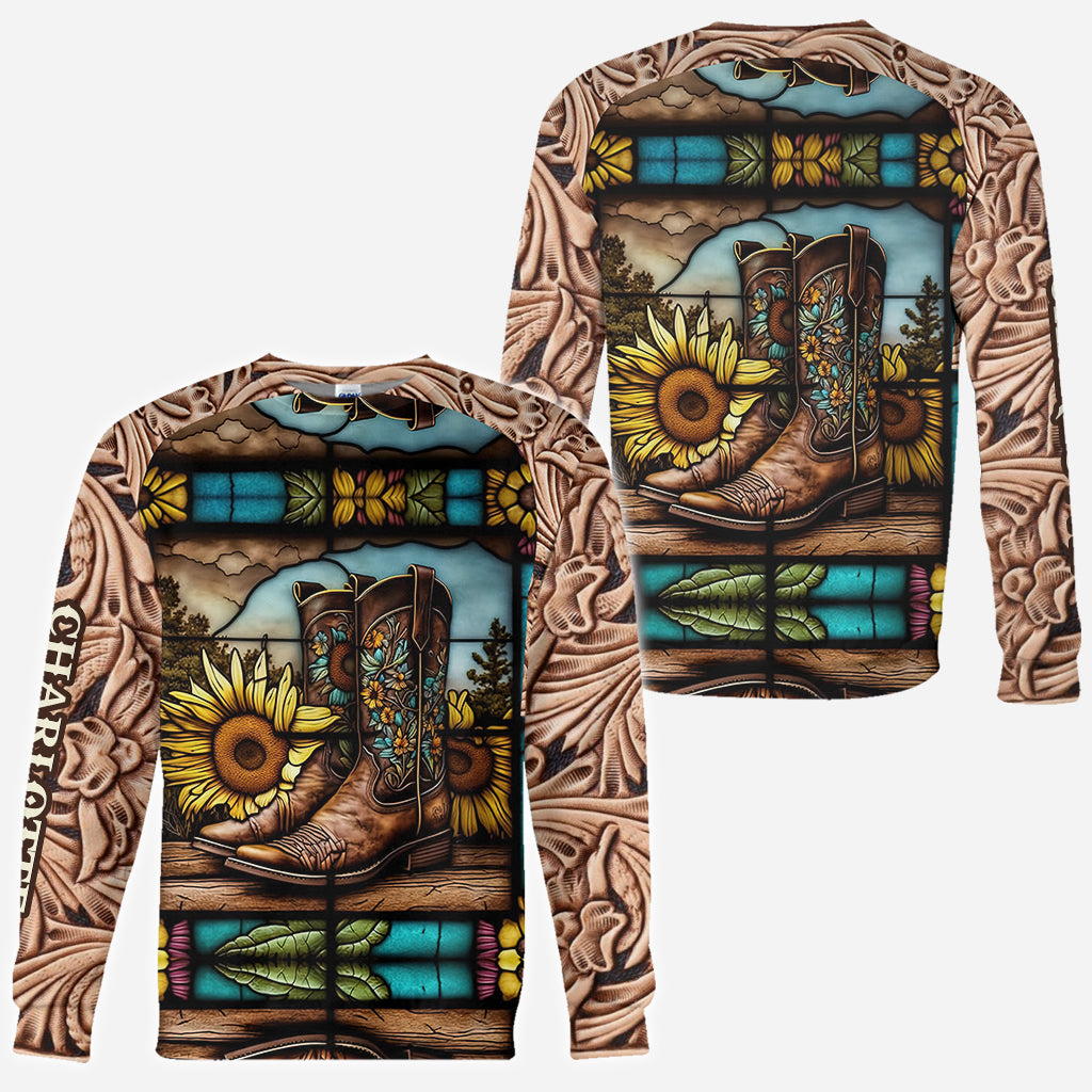 Vintage Country Boots Horses Lovers - Personalized Horse All Over Shirt