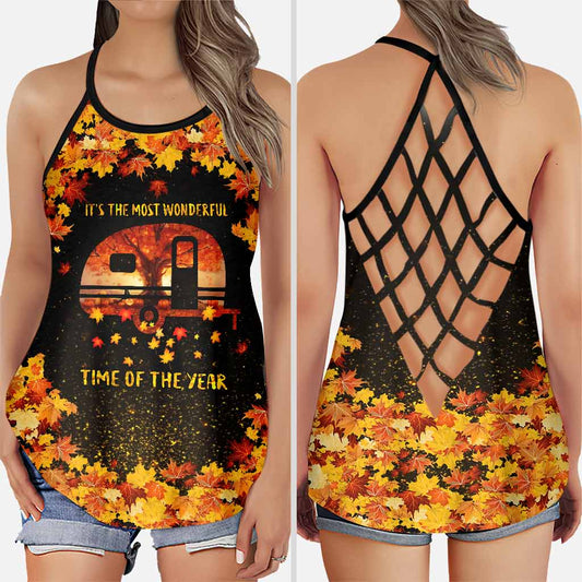 Wonderful Time Of The Year - Camping Cross Tank Top