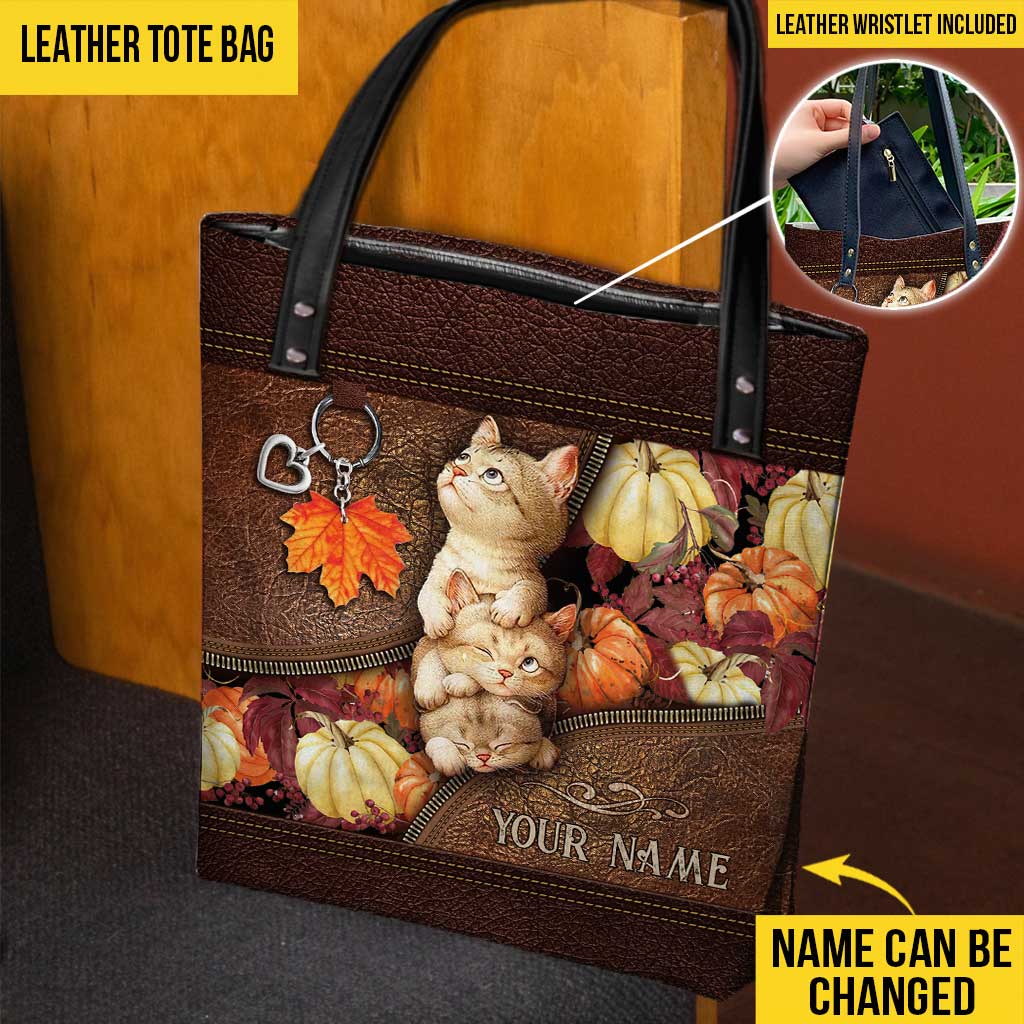 Autumn Vibes - Cat Personalized Tote Bag