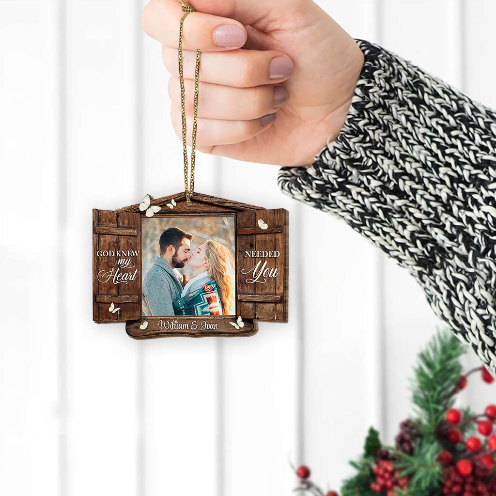 When We Get To The End - Personalized Christmas Couple Wooden Card Pop Out Ornament