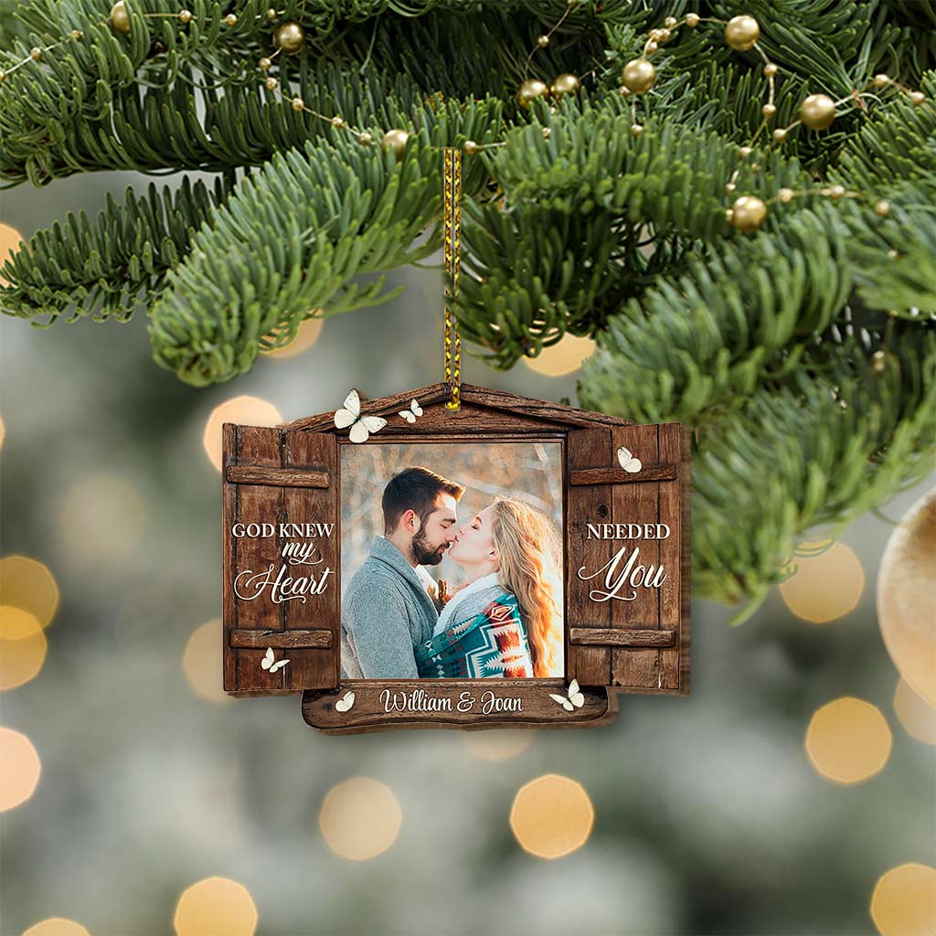When We Get To The End - Personalized Christmas Couple Wooden Card Pop Out Ornament