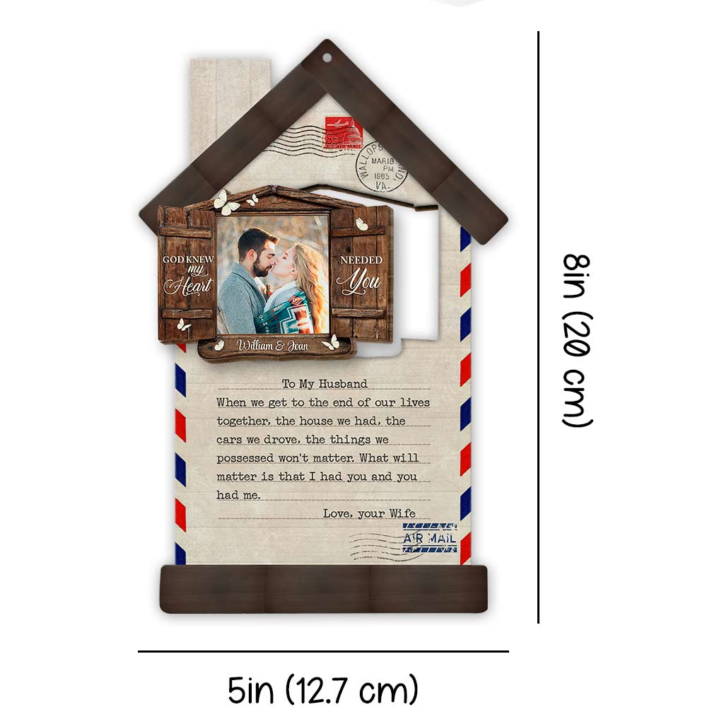 When We Get To The End - Personalized Christmas Couple Wooden Card Pop Out Ornament
