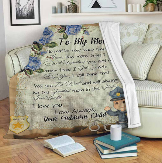 To My Mom - Police Blanket