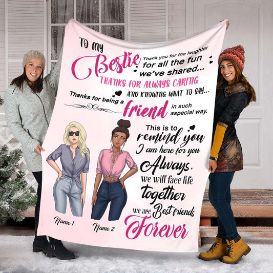 To My Bestie - Personalized Blanket