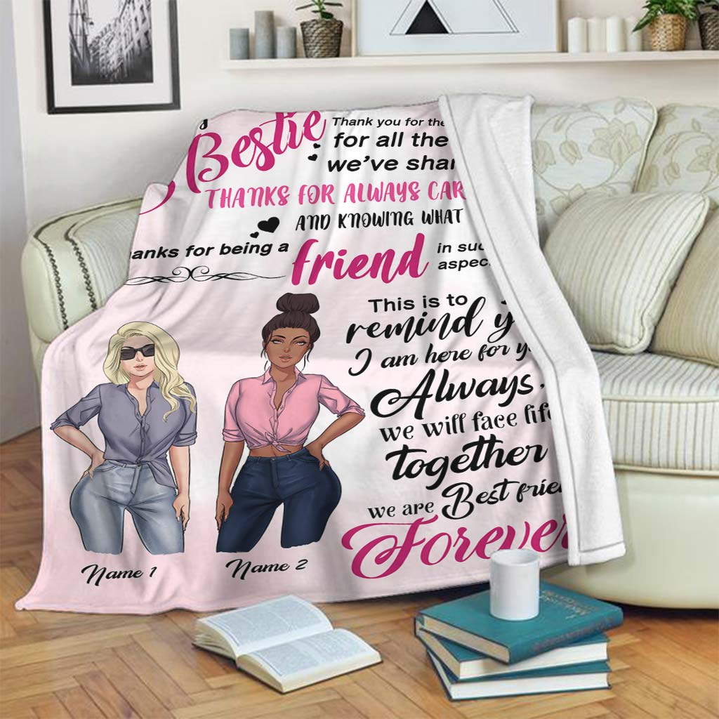 To My Bestie - Personalized Blanket
