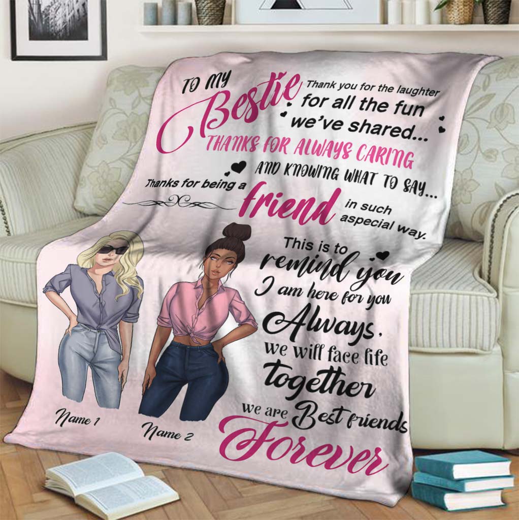 To My Bestie - Personalized Blanket