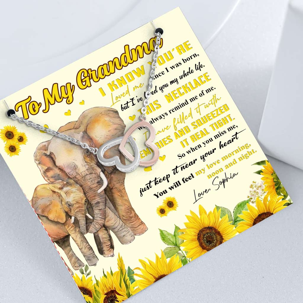 I've Love You My Whole Life - Personalized Mother's Day Grandma Two Hearts Necklace