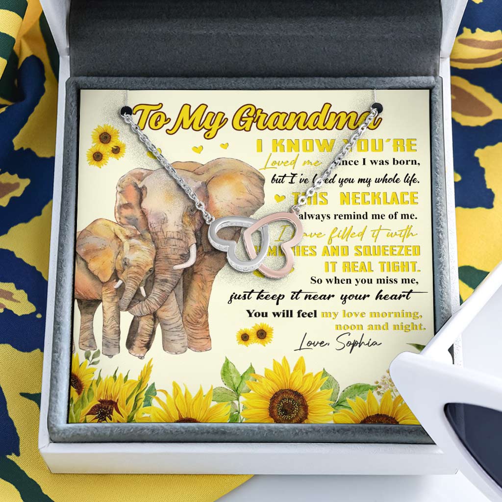 I've Love You My Whole Life - Personalized Mother's Day Grandma Two Hearts Necklace