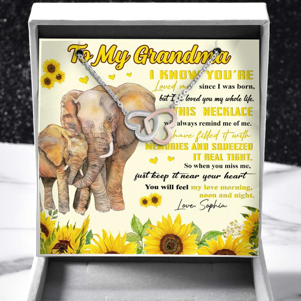 I've Love You My Whole Life - Personalized Mother's Day Grandma Two Hearts Necklace