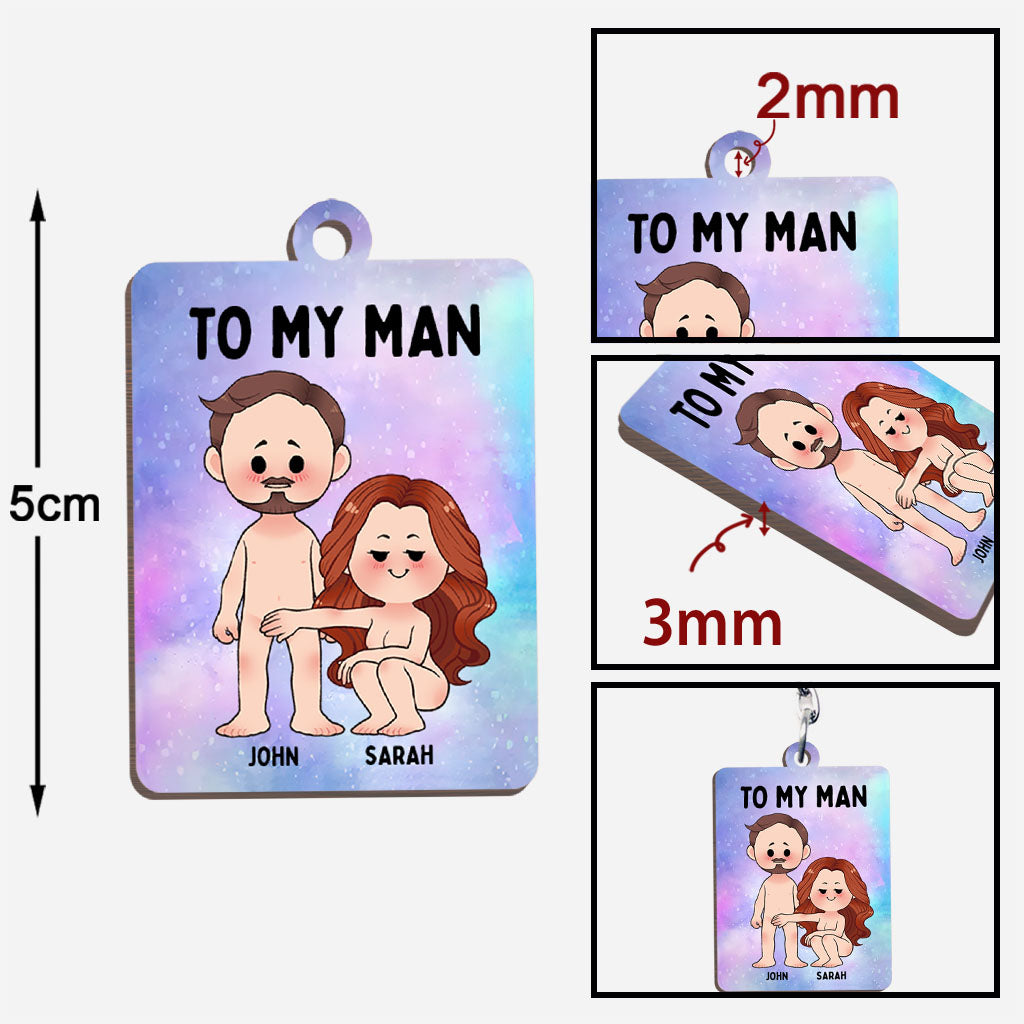 I Love You For Your Personality - Personalized Couple Couple Keychain (Printed On Both Sides)