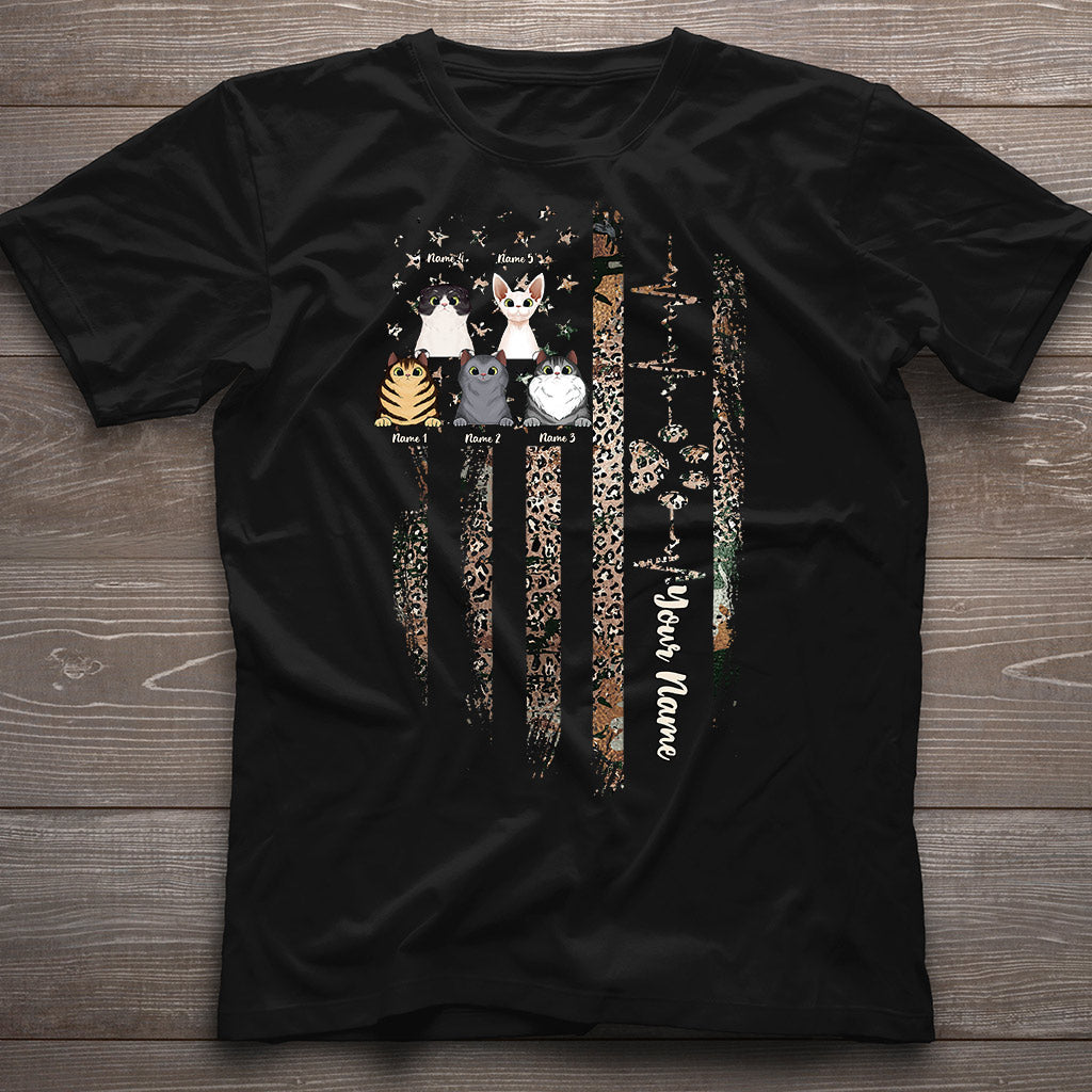 Love My Cats - Personalized Independence Day Cat T-shirt and Hoodie