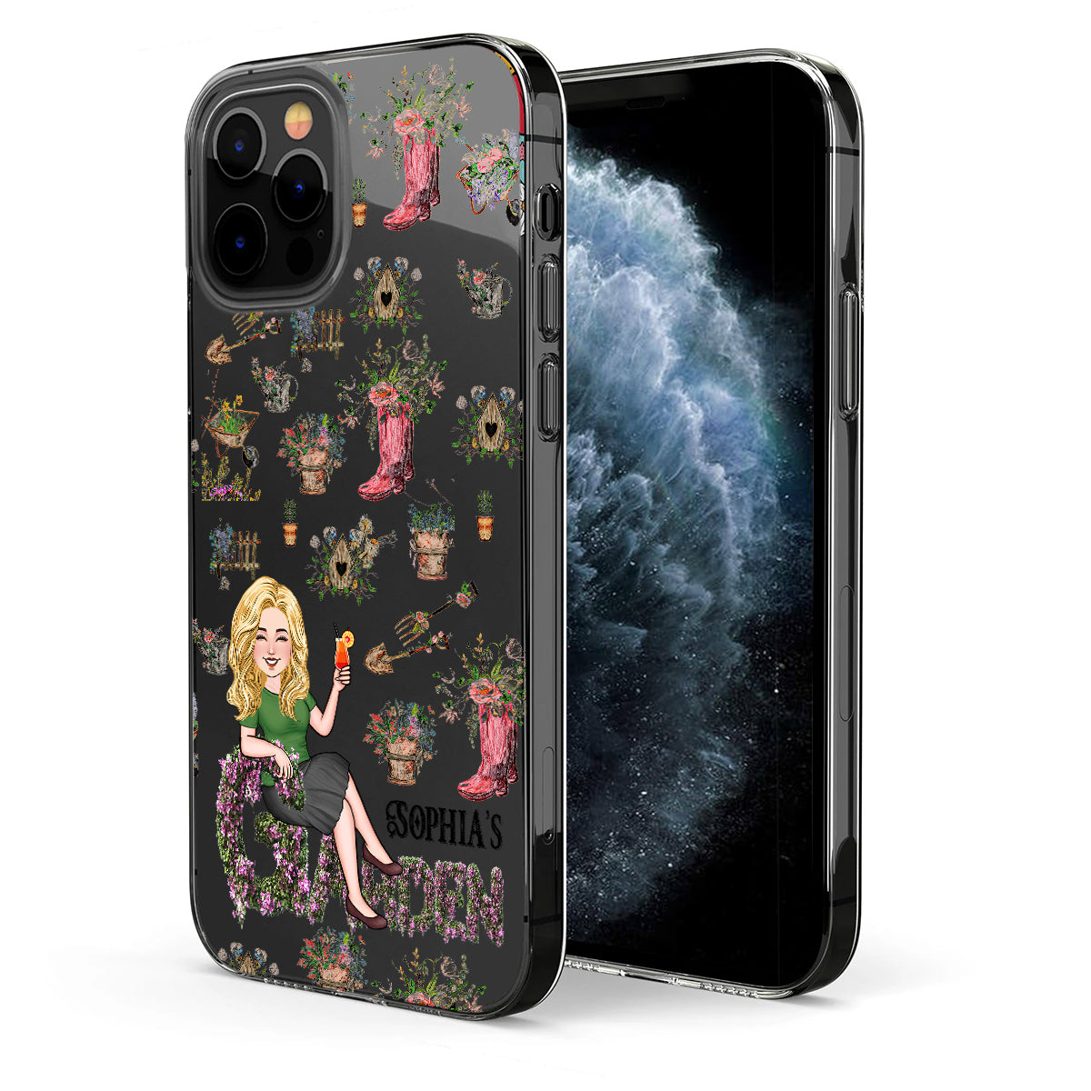 And Into The Garden I go - Personalized Gardening Clear Phone Case