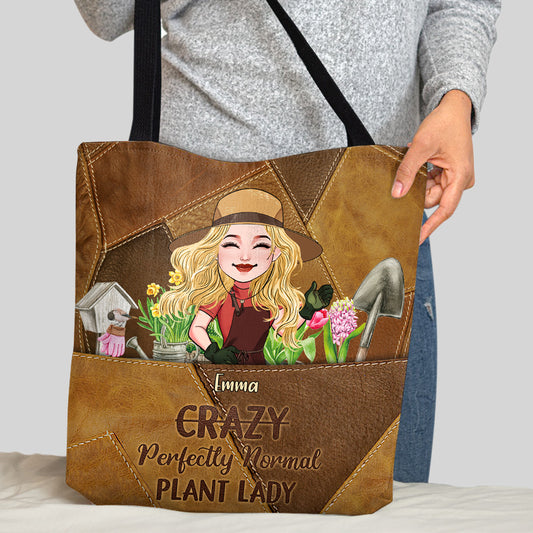 Perfectly Normal Plant Lady - Personalized Gardening Tote Bag