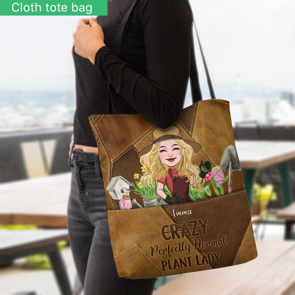 Perfectly Normal Plant Lady - Personalized Gardening Tote Bag