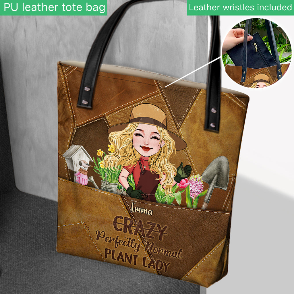 Perfectly Normal Plant Lady - Personalized Gardening Tote Bag