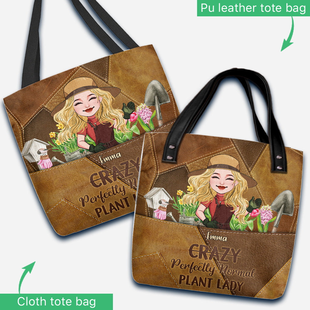 Perfectly Normal Plant Lady - Personalized Gardening Tote Bag