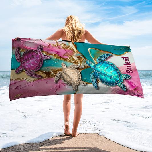 Beach Please - Personalized Sea Lover Beach Towel