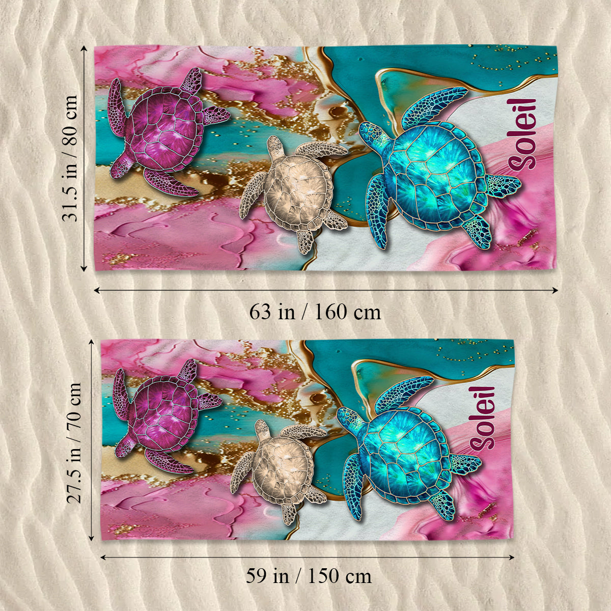 Beach Please - Personalized Sea Lover Beach Towel