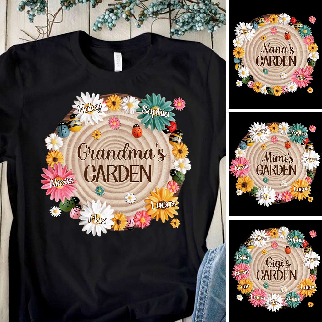 Grandma's Garden - Personalized Grandma T-shirt and Hoodie