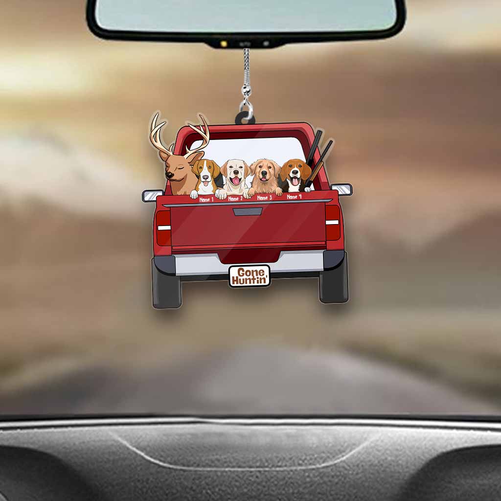 Gone Hunting With My Dogs - Personalized Transparent Car Ornament
