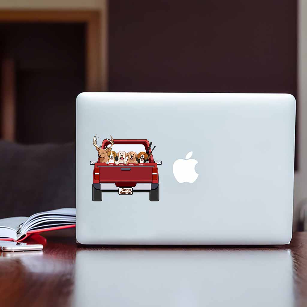 Gone Hunting With My Dogs - Personalized Decal Full