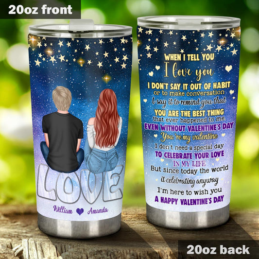 You Are My Valentine - Personalized Couple Tumbler