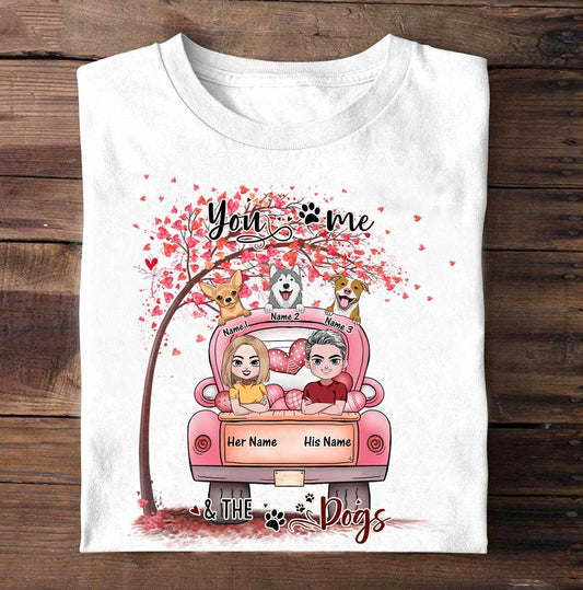 You Me And The Dog - Personalized Couple T-shirt and Hoodie