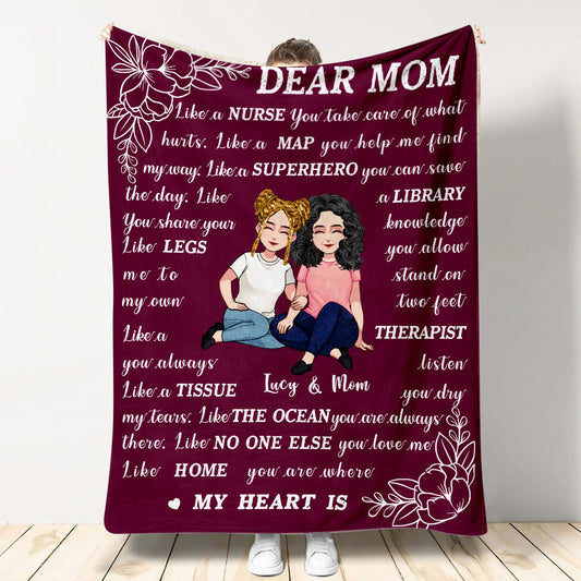 Dear Mom - Personalized Mother's Day Mother Blanket