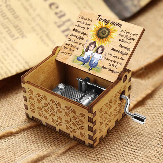 Mom You Are Beautiful - Personalized Mother's Day Mother Hand Crank Music Box