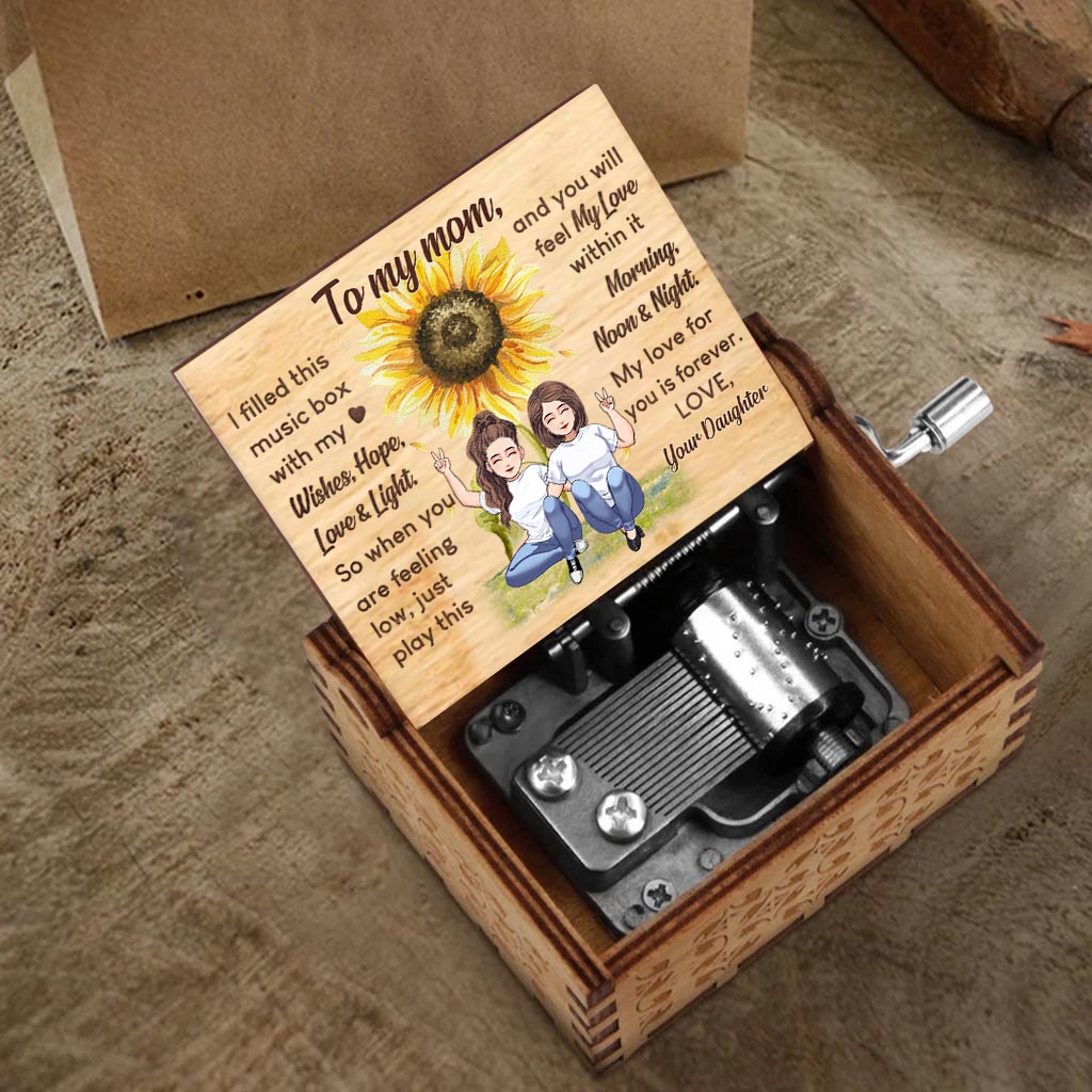 Mom You Are Beautiful - Personalized Mother's Day Mother Hand Crank Music Box