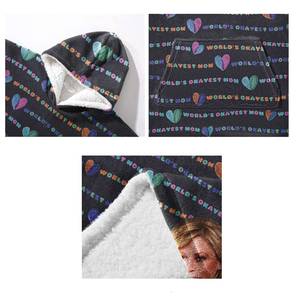 World’s Okayest Mom - Personalized Mother's Day Mother Blanket Hoodie