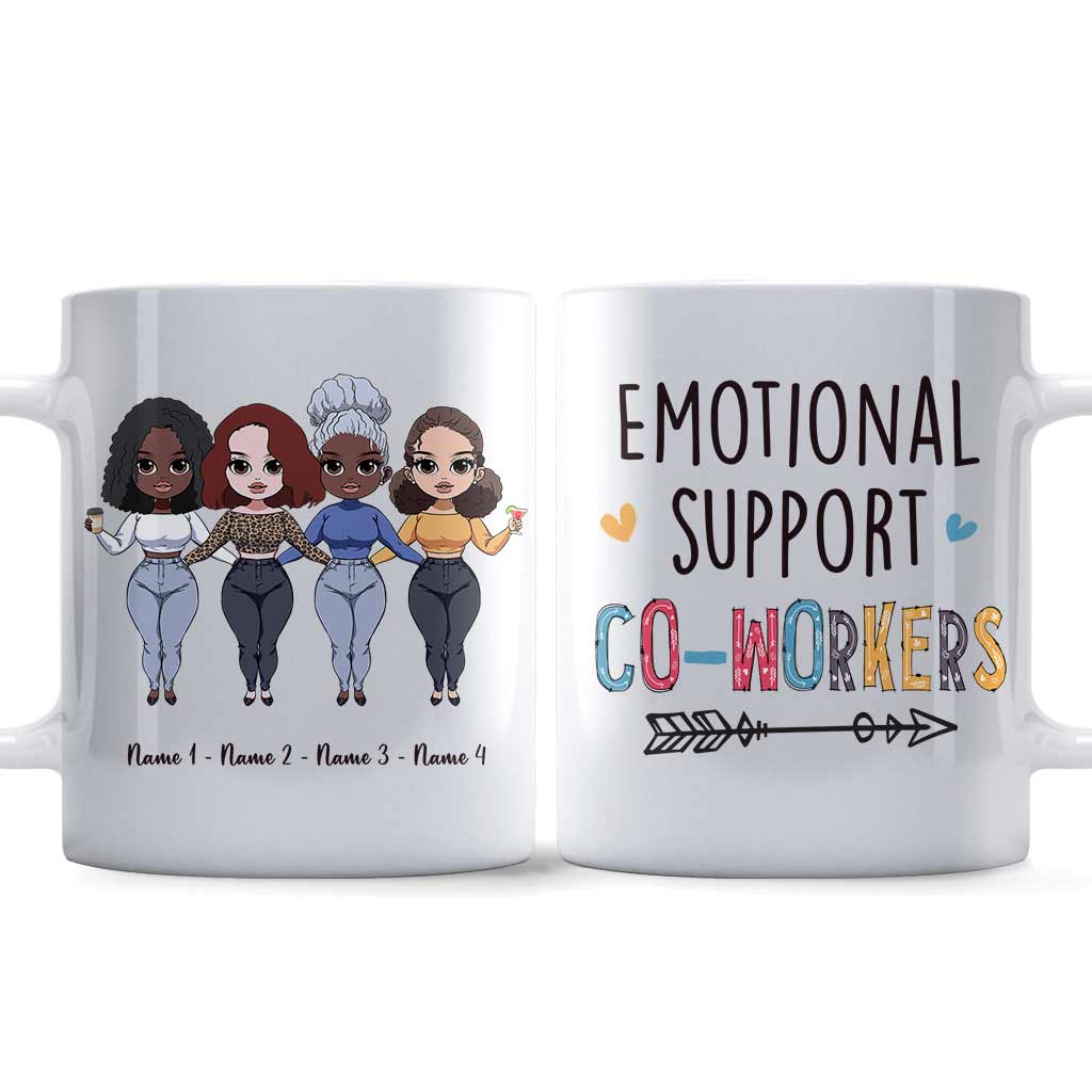 Emotional Support Coworkers - Personalized Teacher Mug