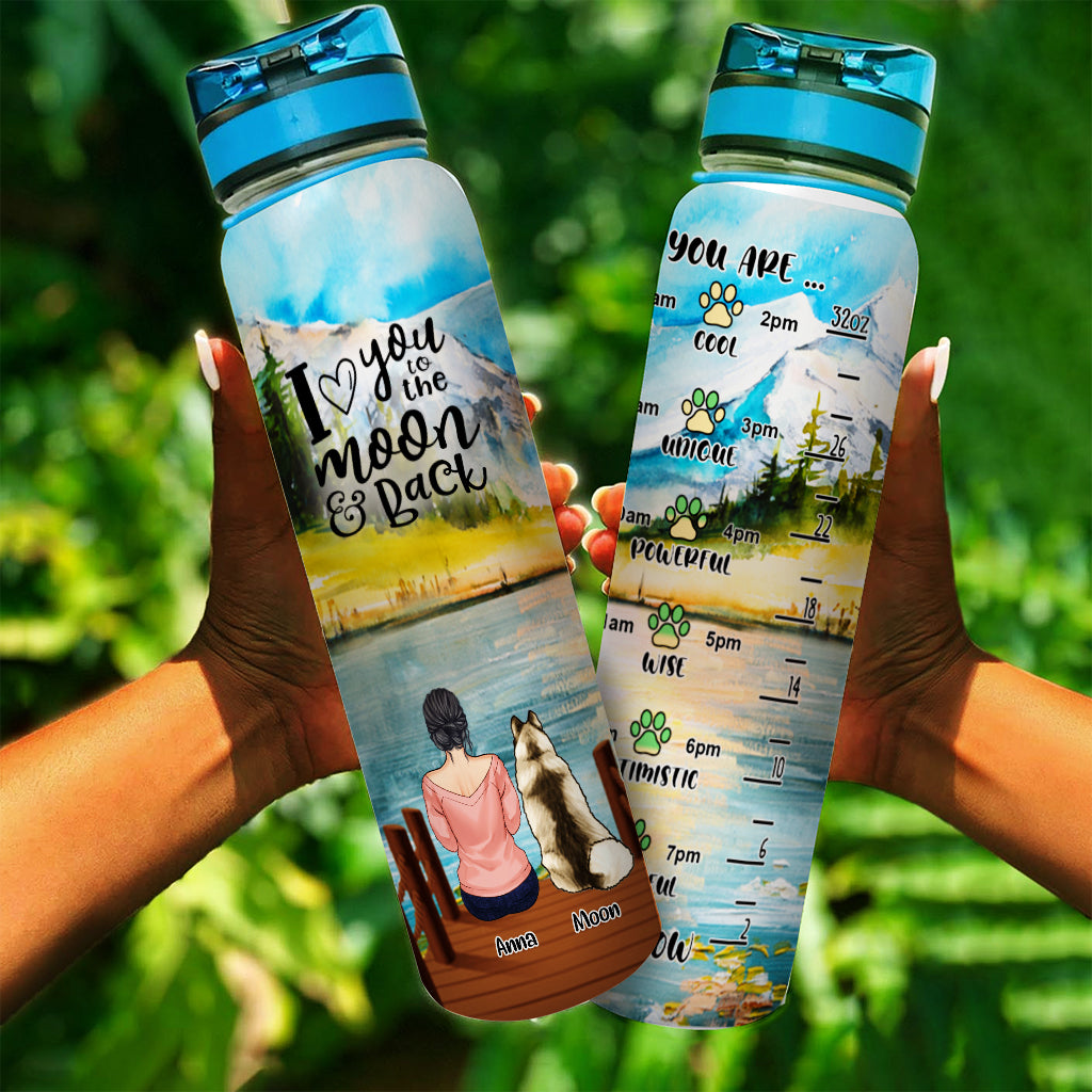 Dog Mom - Personalized Dog Water Tracker Bottle