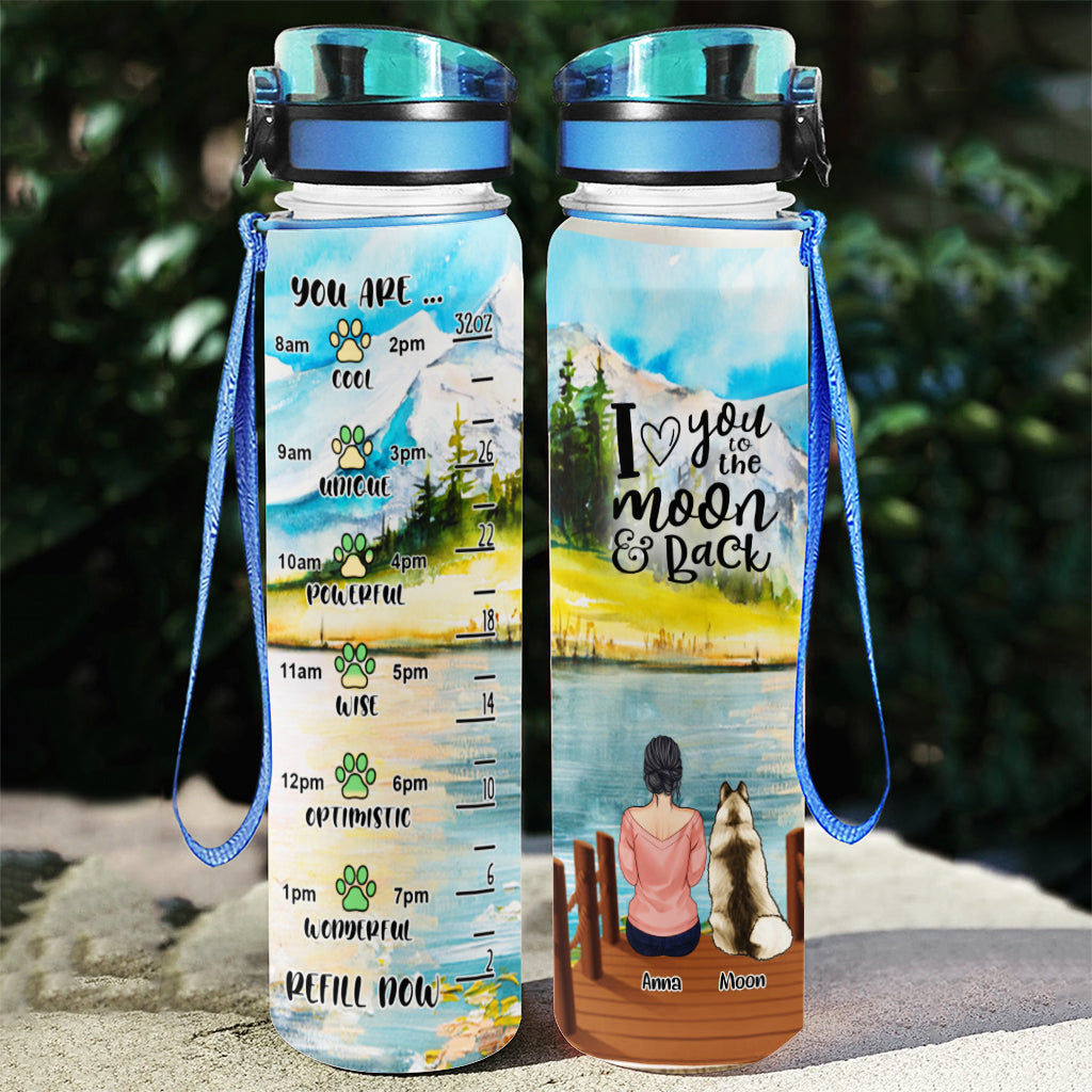 Dog Mom - Personalized Dog Water Tracker Bottle