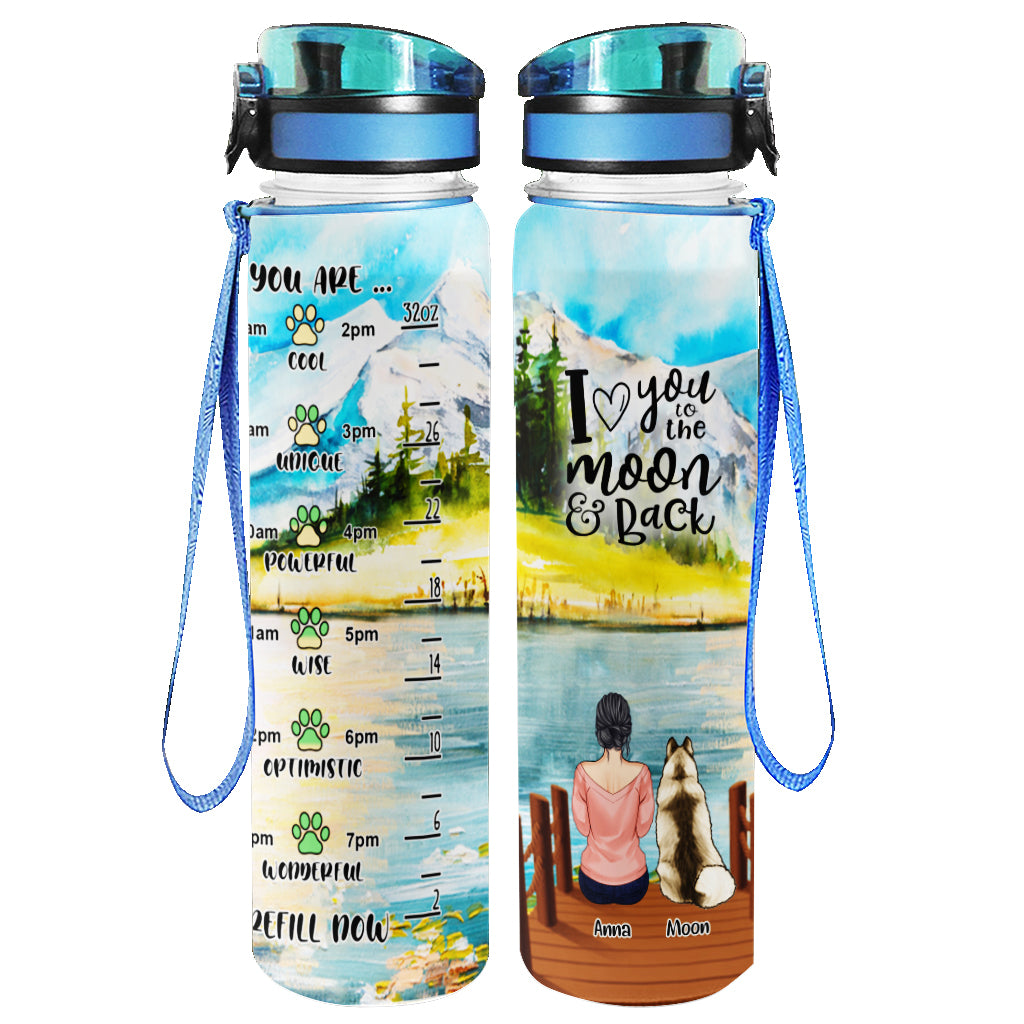 Dog Mom - Personalized Dog Water Tracker Bottle