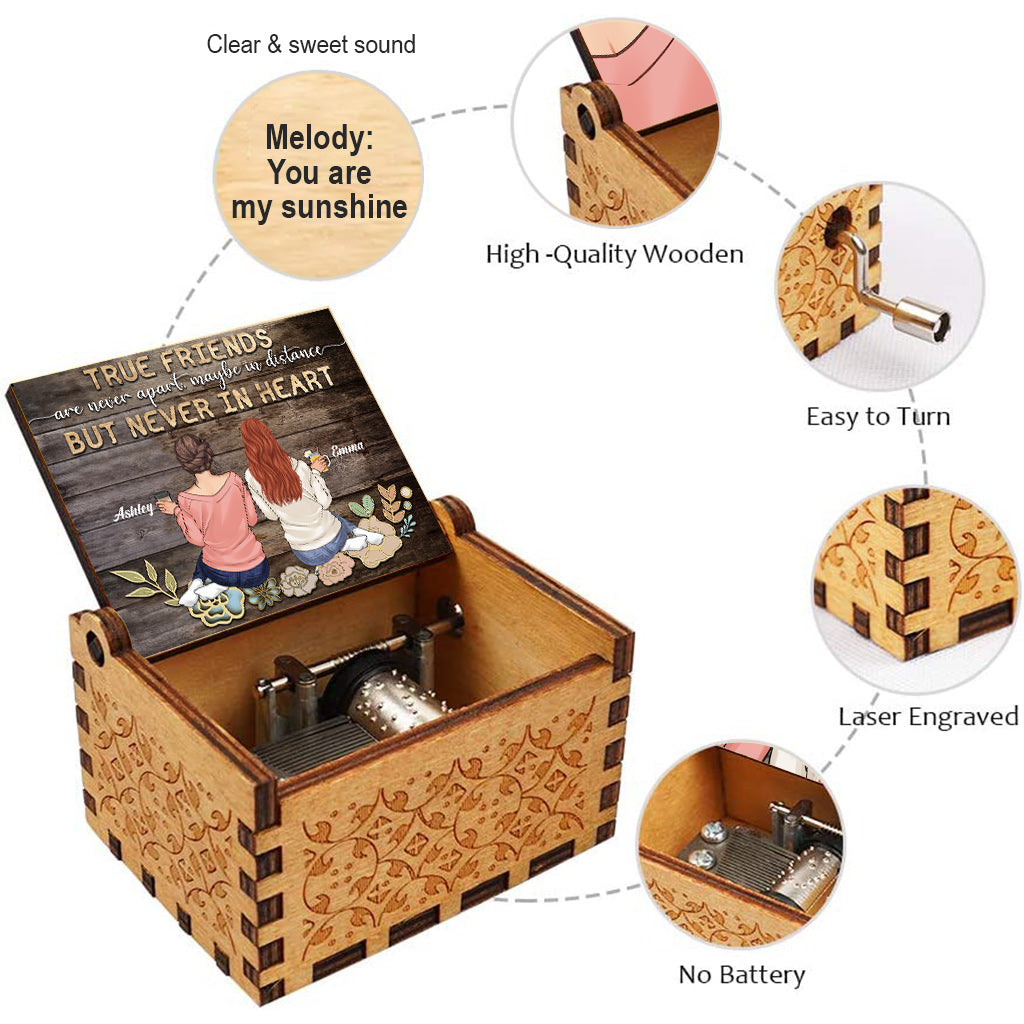 Our Friendship Is A True Blessing - Personalized Bestie Hand Crank Music Box