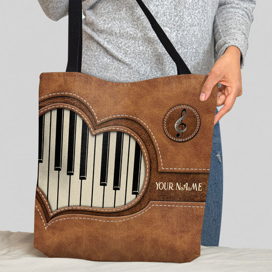 Piano Personalized Tote Bag