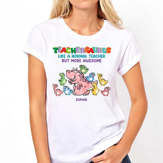 Teachersaurus - Personalized Teacher T-shirt and Hoodie