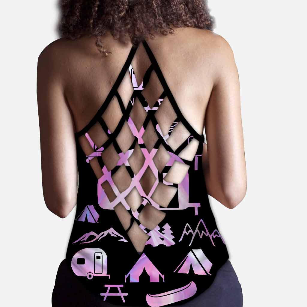 Happy Camper - Camping Cross Tank Top