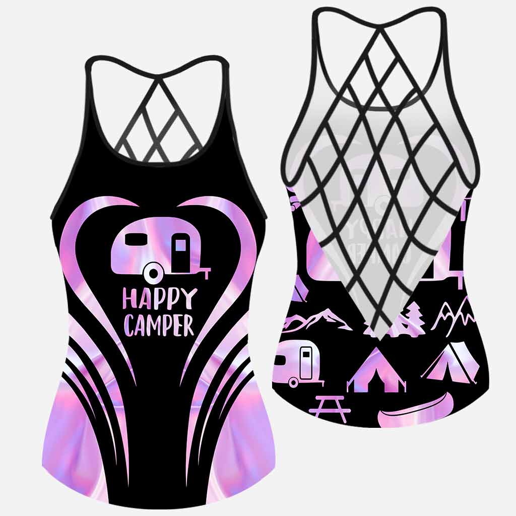 Happy Camper - Camping Cross Tank Top