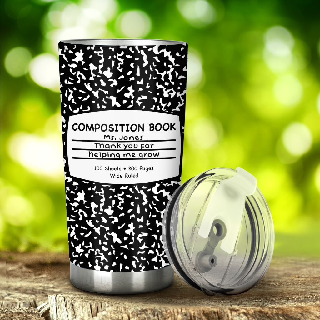 Thank You For Helping Me Grow - Personalized Teacher Tumbler