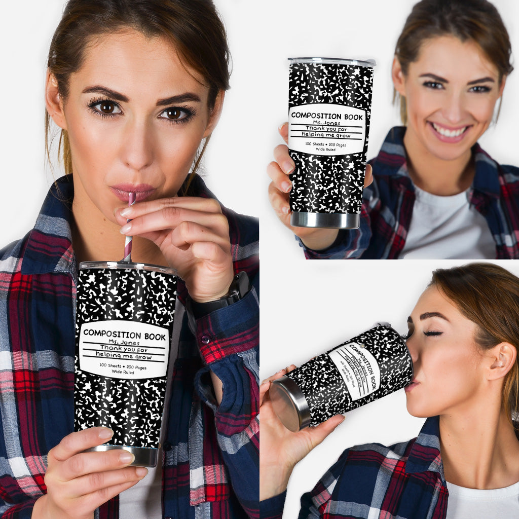 Thank You For Helping Me Grow - Personalized Teacher Tumbler