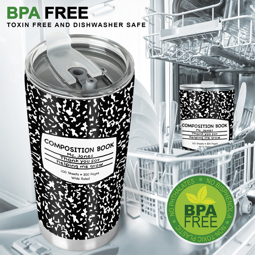 Thank You For Helping Me Grow - Personalized Teacher Tumbler