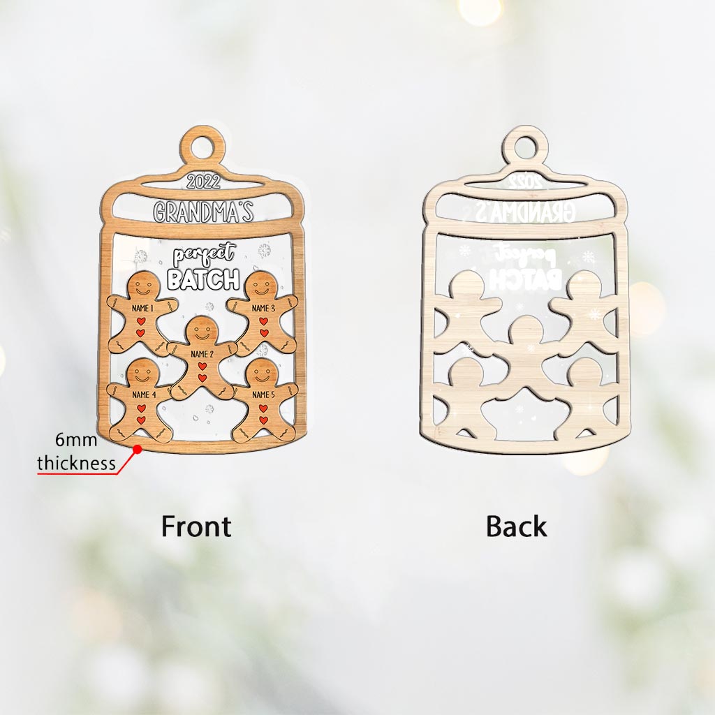 Grandma’s Perfect Batch - Personalized Christmas Grandma Layers Mix Ornament