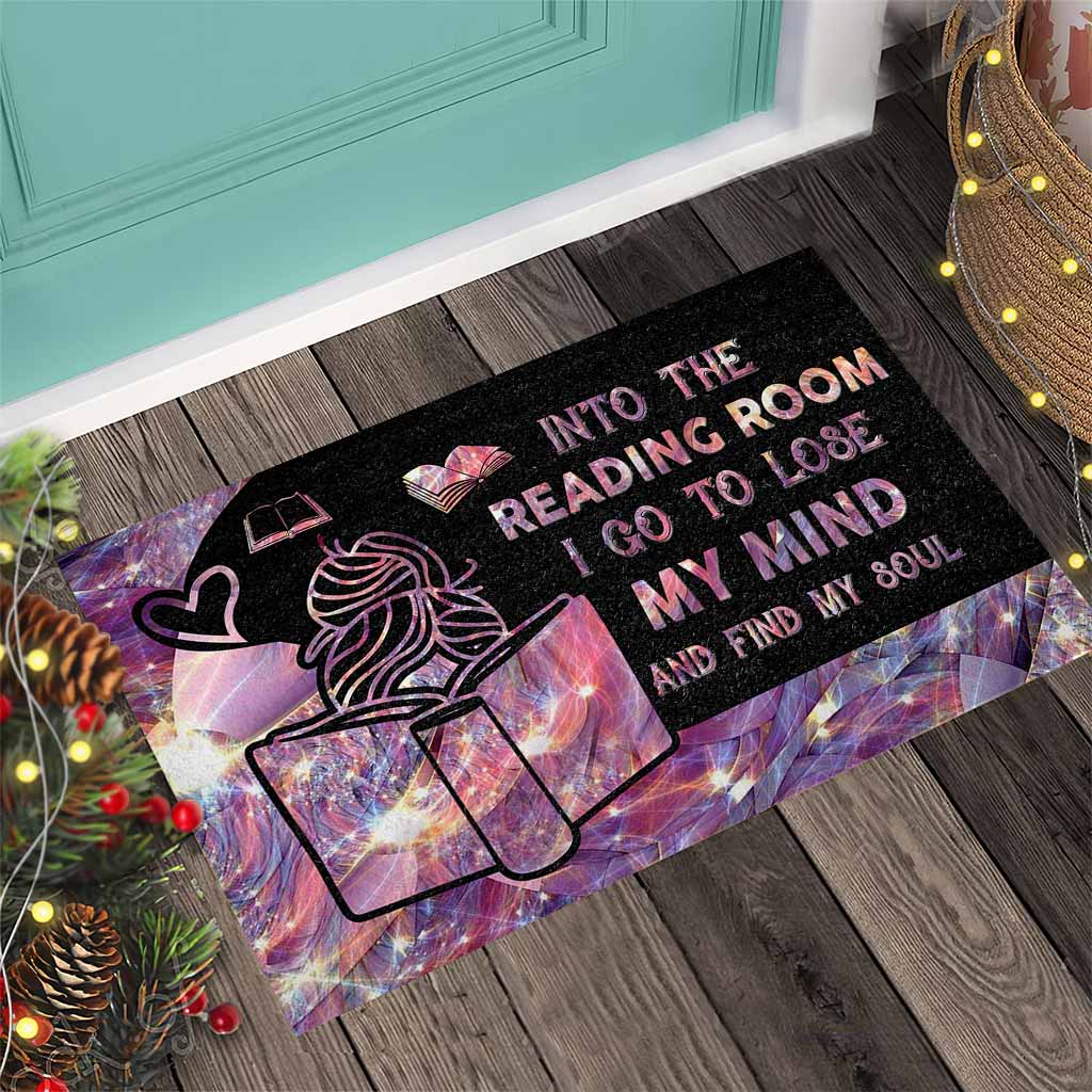Into The Reading Room I Go - Book Doormat