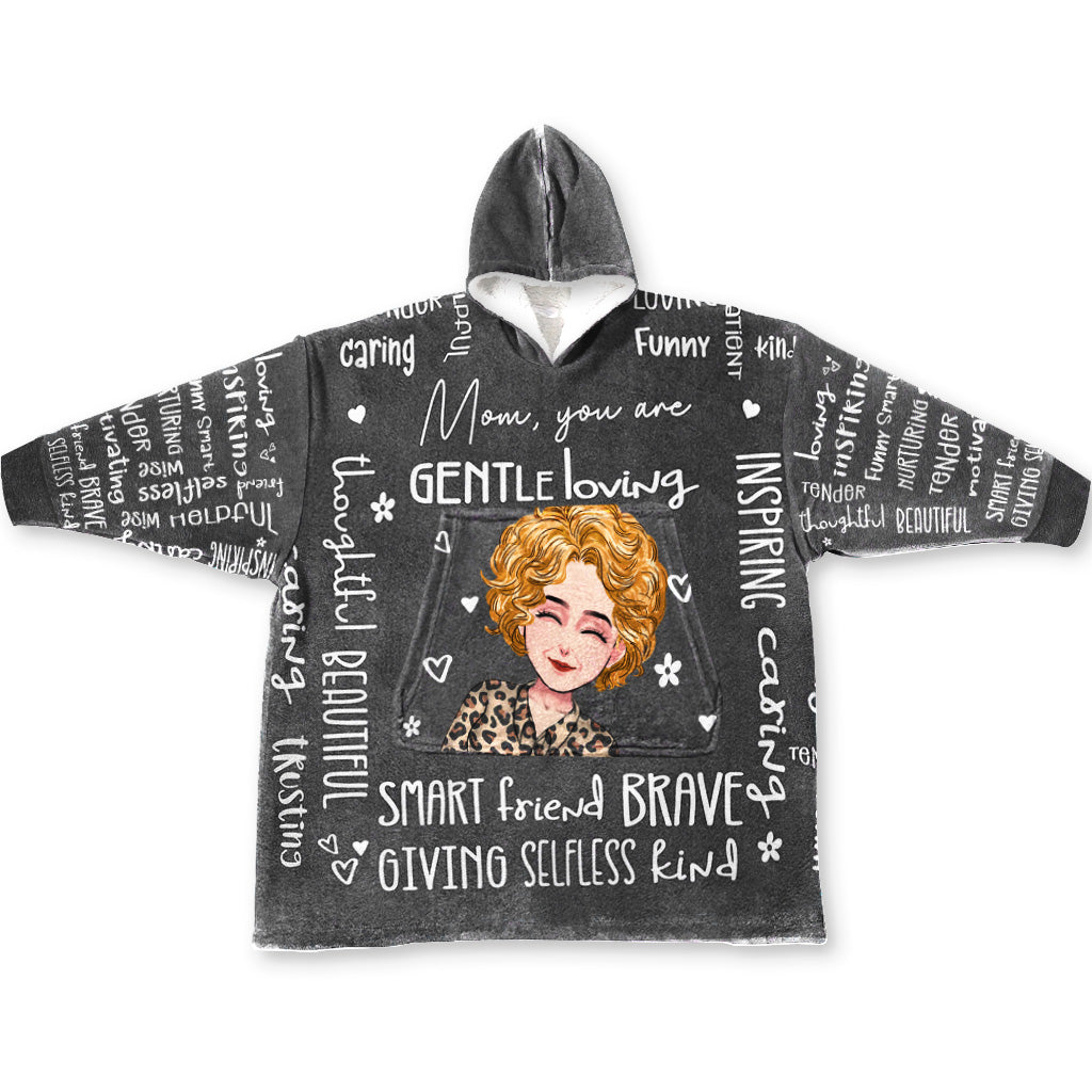 Mom You Are Beautiful - Personalized Mother's Day Mother Blanket Hoodie