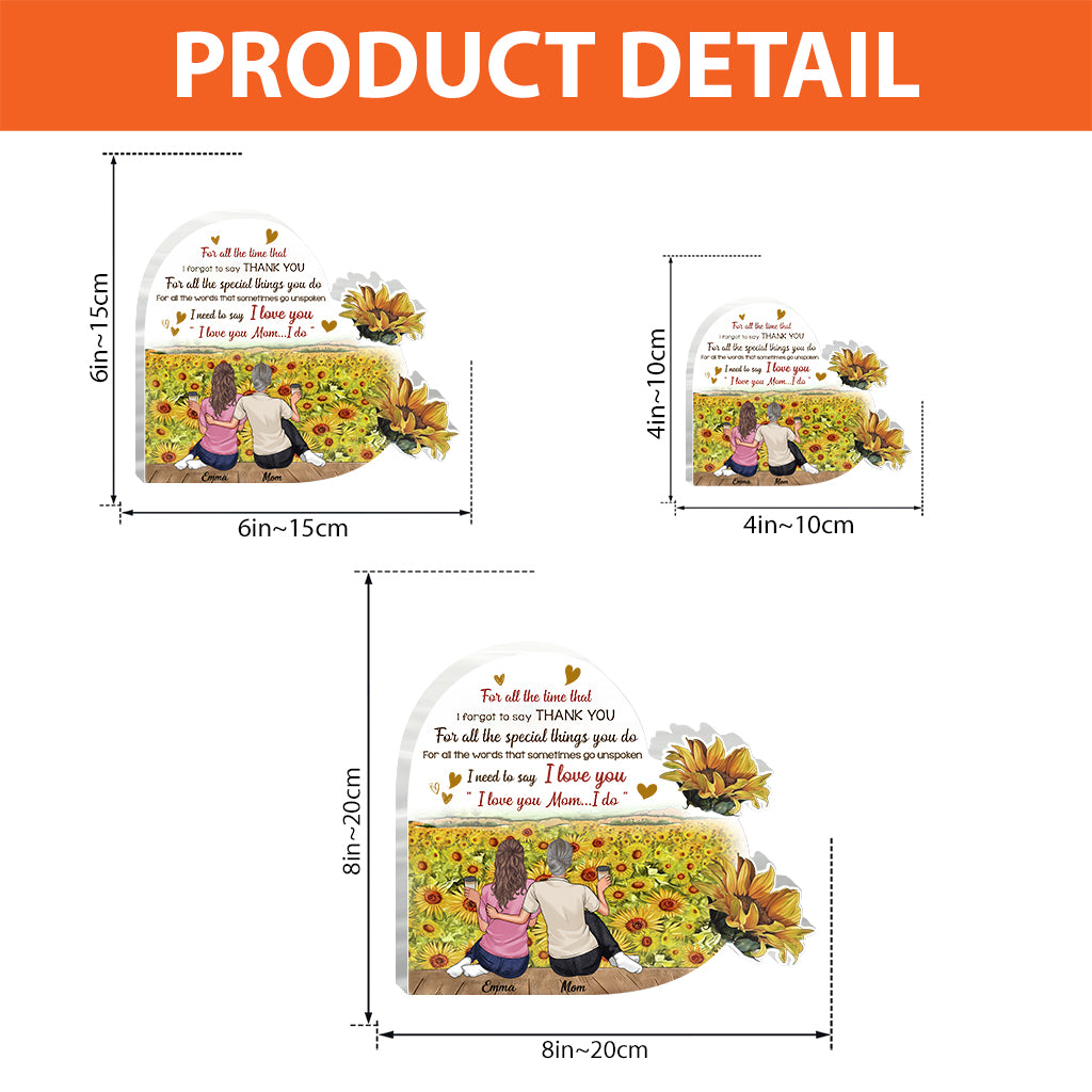 Mom You Are My Sunshine - Personalized Mother's Day Mother Custom Shaped Acrylic Plaque